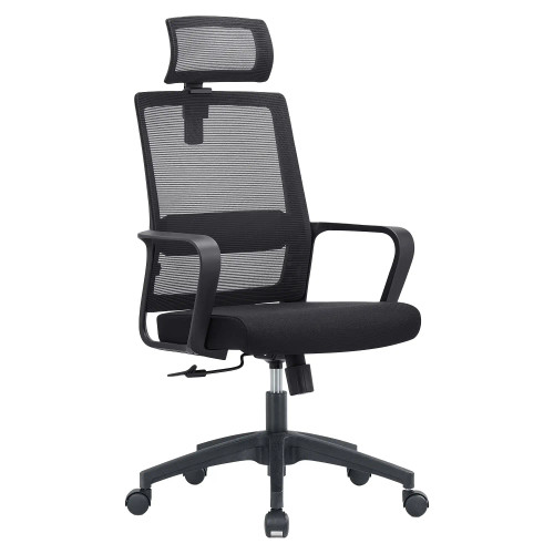 C4007 Black Mesh with Aluminium Frame High-Back Office Chair