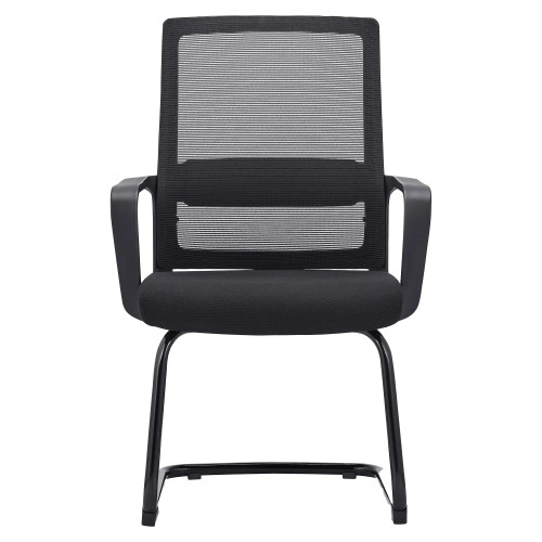 C4007B Black Mesh with Aluminium Sleigh Frame Visitor Office Chair