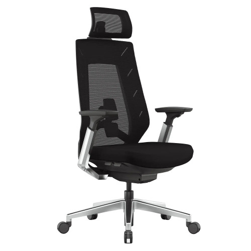 C4009 Black Mesh with Chrome Frame High-Back Office Chair