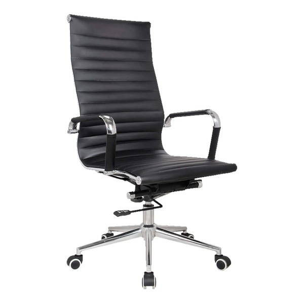 Classic Eames Genuine Leather High-Back Office Chair
