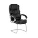Lielie Visitor Office Chair PCL-GVC-LVC, black leather executive office chair with high backrest and padded armrests, metal frame and ergonomic design.