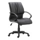 Mirage Medium-Back Office Chair CEC-MCH-MIR, black ergonomic swivel chair with adjustable height, padded armrests, and cushioned back and seat for comfortable office seating.
