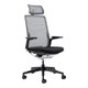 Evolv Mesh High-Back Office Chair with Headrest, ergonomic office chair featuring a breathable mesh backrest, adjustable headrest, padded seat, and five-wheel base for mobility.
