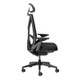 Yen Mesh High-back Office Chair with Headrest, black ergonomic office chair with adjustable armrests and lumbar support.