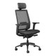 Mira Mesh High-Back Office Chair with Headrest, ergonomic desk chair with adjustable headrest, breathable mesh backrest, padded seat, and armrests for comfortable office seating.