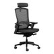 Firefly Mesh High-Back Office Chair with Headrest, ergonomic office chair featuring a black mesh backrest, adjustable headrest, padded seat, and caster wheels for mobility.