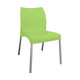 Star Side Restaurant Chair CEC-HCC-STA-1-1, vibrant green restaurant chair with a sleek design and metal legs for dining establishments.