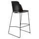 Aspen Bar Chair CEC-HBC-ABC-225, Modern black bar stool with sleek design, ergonomic backrest, and metal frame for stylish and comfortable seating.