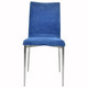 Blue Velvet Grace Restaurant Chair RAC-1150070-1, stylish dining chair with a plush blue velvet upholstered seat and tall backrest, supported by sleek metal legs.