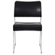 Casual Café Chair RAC-1191837-1, black chair with cushioned seat and backrest, metal frame, and modern design.