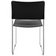 Casual Café Chair RAC-1191837-1, black seat and backrest with chrome metal legs.