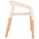 Polygon Restaurant Armchair RAC-1192445-1, modern white and wooden dining chair with a contemporary design.