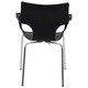 Replica HAL Café Armchair RAC-1192629-1, black modern armchair with a sleek design and chrome legs, suitable for office or lounge areas.