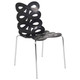 Stylish Butterfly Café Chair RAC-1192742-1, modern black plastic chair with butterfly-shaped backrest and sleek metal legs.