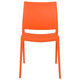 Replica Maya Café Chair RAC-1193060-1, vibrant orange plastic chair with sleek modern design and slightly curved backrest