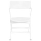 Foldable Café Chair RAC-1194067-1, white portable outdoor seating with a foldable design and metal frame for easy storage and transport.