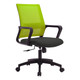 Antonio Medium-Back Chair TOC-MCH-CH6501, ergonomic office chair with a lime green mesh backrest, black cushioned seat, black armrests, adjustable height, and a sturdy black five-star wheeled base.