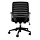 Neptune Operators Chair ISC-OPC-NEP, black ergonomic office chair with mesh back, adjustable height and tilt, five caster wheels for mobility.