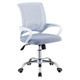 Wippy Operator Chair TOC-OCH-CHW8501, ergonomic office chair with mesh backrest, cushioned seat, adjustable height, white frame, and five caster wheels for mobility.