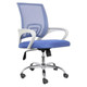 Wippy Operator Chair TOC-OCH-CHW8501, ergonomic office chair with blue mesh backrest and cushioned seat, adjustable height and chrome base with caster wheels for mobility.