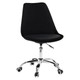 Shell Operator Chair Set of Two TOC-OCH-CH8702, black ergonomic office chairs with adjustable height and rolling casters.