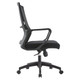 Lucio Medium-Back Chair, ergonomic office chair with black mesh back, cushioned seat, adjustable height, and armrests