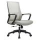 Lucio Medium-Back Chair, ergonomic office chair with mesh backrest, cushioned seat, adjustable height, and armrests for comfortable workspace seating
