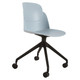 Aspen Nylon High Base Typist Office Chair, modern ergonomic office chair with a light gray nylon shell and a black swivel base with caster wheels.