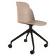 Aspen Nylon High Base Typist Office Chair, beige office chair with a high backrest, swivel base, and caster wheels for mobility.