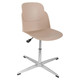 Aspen Cross Base Typist Office Chair, beige color ergonomic office chair with adjustable height and a metal star-shaped base with casters for mobility.