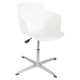 Lotus Cross Base Typist Office Chair CEC-TCH-LOT-CBS, modern adjustable white office chair with a metal base and tilt mechanism.