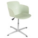 Lotus Cross Base Typist Office Chair CEC-TCH-LOT-CBS, light green ergonomic office chair with a comfortable backrest and adjustable height, featuring a sturdy metal cross base for stability.