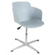 Lotus Cross Base Typist Office Chair CEC-TCH-LOT-CBS, white office chair with adjustable height and a swivel metal base.