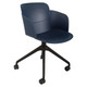 Lotus Nylon High Base Typist Office Chair CEC-TCH-LOT-HBS, dark blue plastic office chair with a high backrest and adjustable swivel base with wheels.