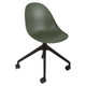 Daisy Nylon High Base Typist Office Chair, green nylon seat with black adjustable base and casters.