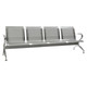Four Seater Heavy Duty Steel Airport Bench JOF-PBS-HDS-4, modern seating with durable metal construction and perforated metal seats and backrests for airport or waiting area.