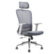 C4004 Grey Mesh with White Frame High-Back Office Chair