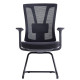 C4005B Black Mesh with Black Steel Sleigh Frame Visitor Office Chair