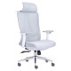 C4017 Grey Mesh with White Frame High-Back Office Chair