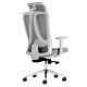 C4017 Grey Mesh with White Frame High-Back Office Chair