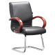 DB016 Mahogany Genuine Leather with Chrome Frame Executive Visitor Office Chair