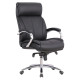 DB118 Black PU Leather with Chrome Frame Ergonomic High-Back Office Chair