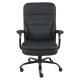 K102 Black Bonded Leather with Chrome Frame Heavy-Duty High-Back Office Chair