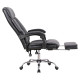 DB120 Black PU Leather with Footrest High-Back Office Chair