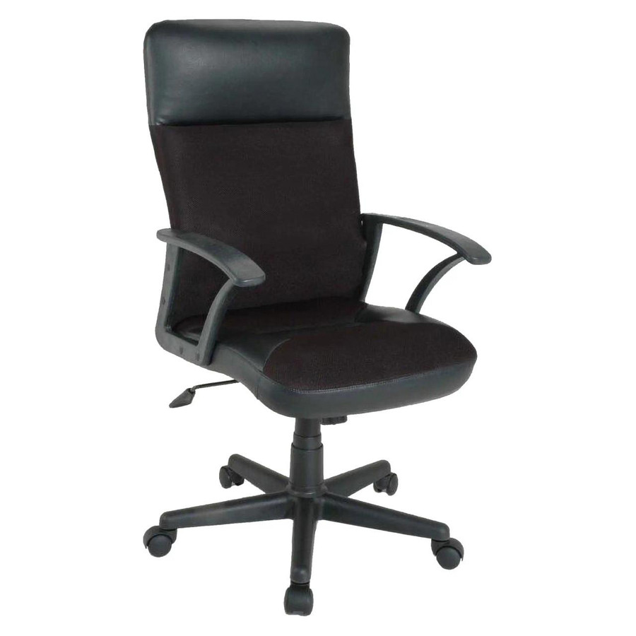 I.GO High-Back Chair TOC-HCH-CH8100, ergonomic office chair with black cushioned seat, high backrest, and adjustable armrests.