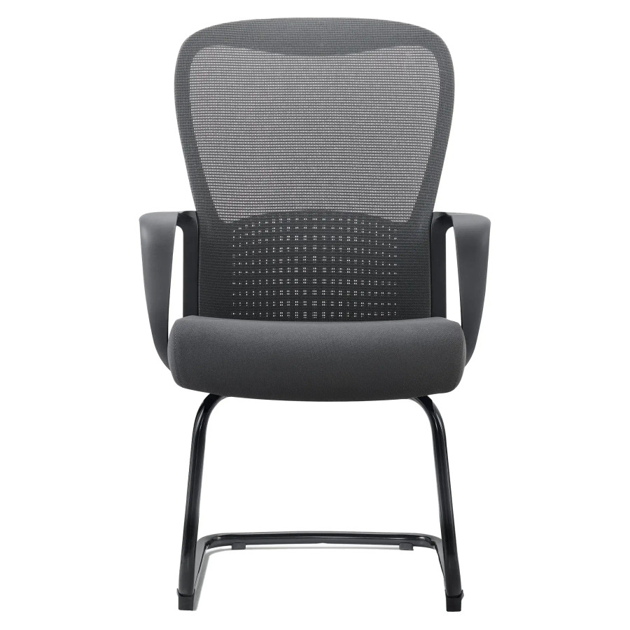 C4022B Black Mesh with Steel Sleigh Frame Visitor Office Chair
