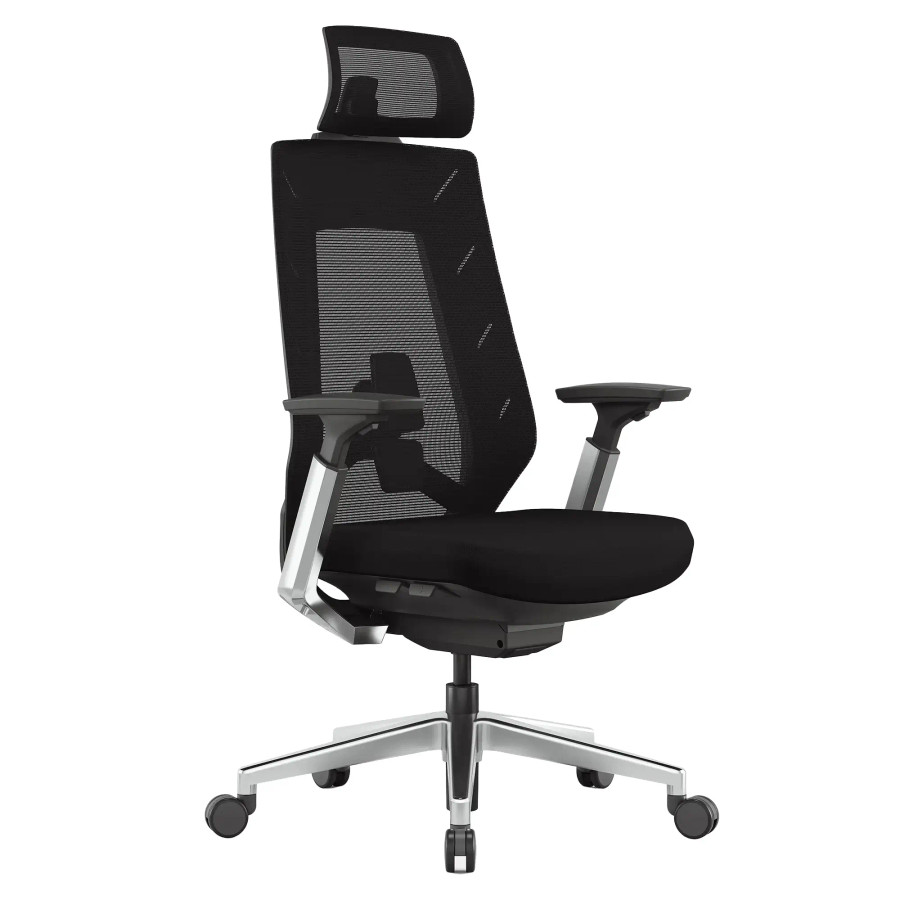 C4009 Black Mesh with Chrome Frame High-Back Office Chair
