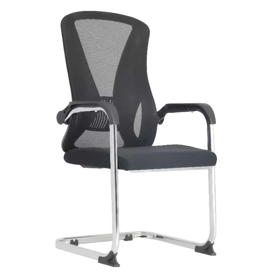 C4014B Black Mesh with Chrome Frame Visitor Office Chair