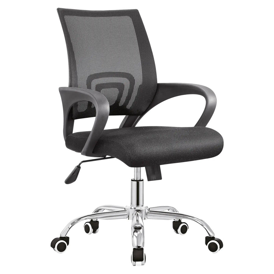 DB081 Mesh with Chrome Frame Medium-Back Office Chair