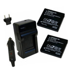 Panasonic VW-VBJ10 - Charger with EU Plug & Car Adapter